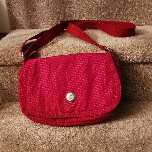 Kipling Red Crossbody Messenger Bag - Picture 1 of 9